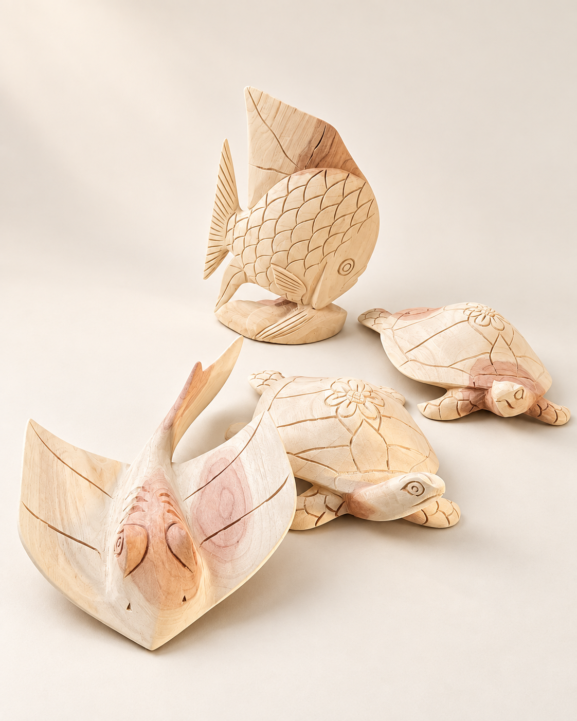 Hand-carved wooden sculpture